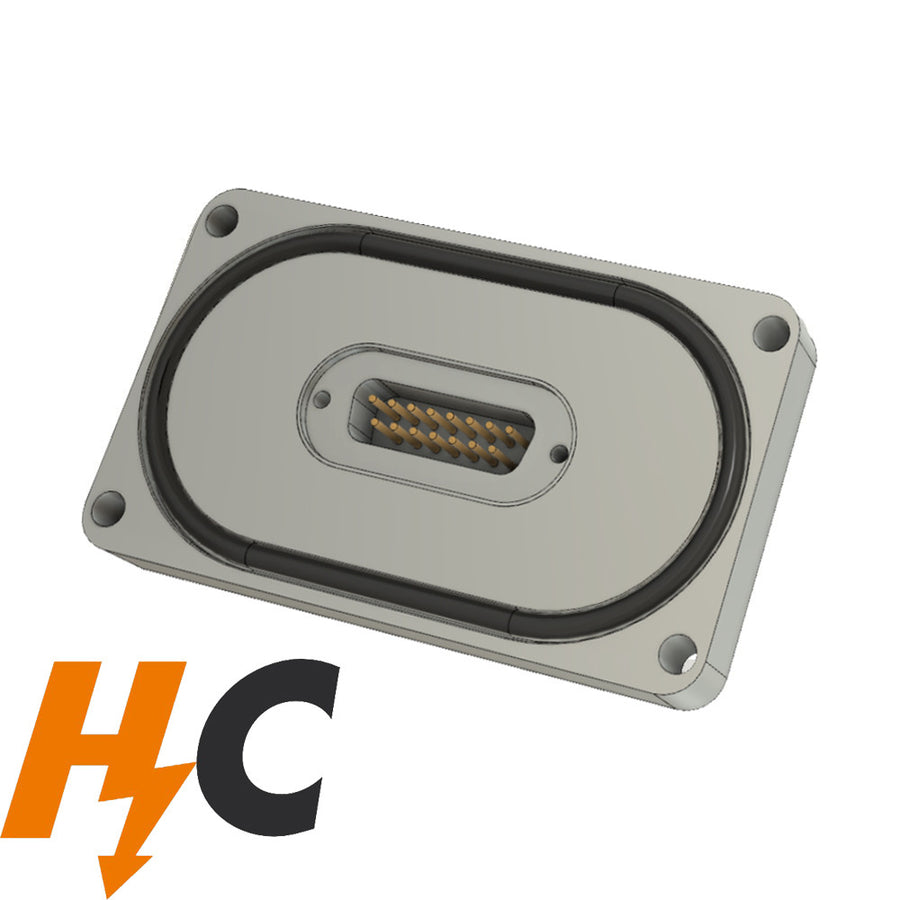 BASE PLATE 15 PIN SUB-D FEEDTHROUGH, HIGH CURRENT VERSION,O-RING SEALED (HIGH VACUUM ONLY)