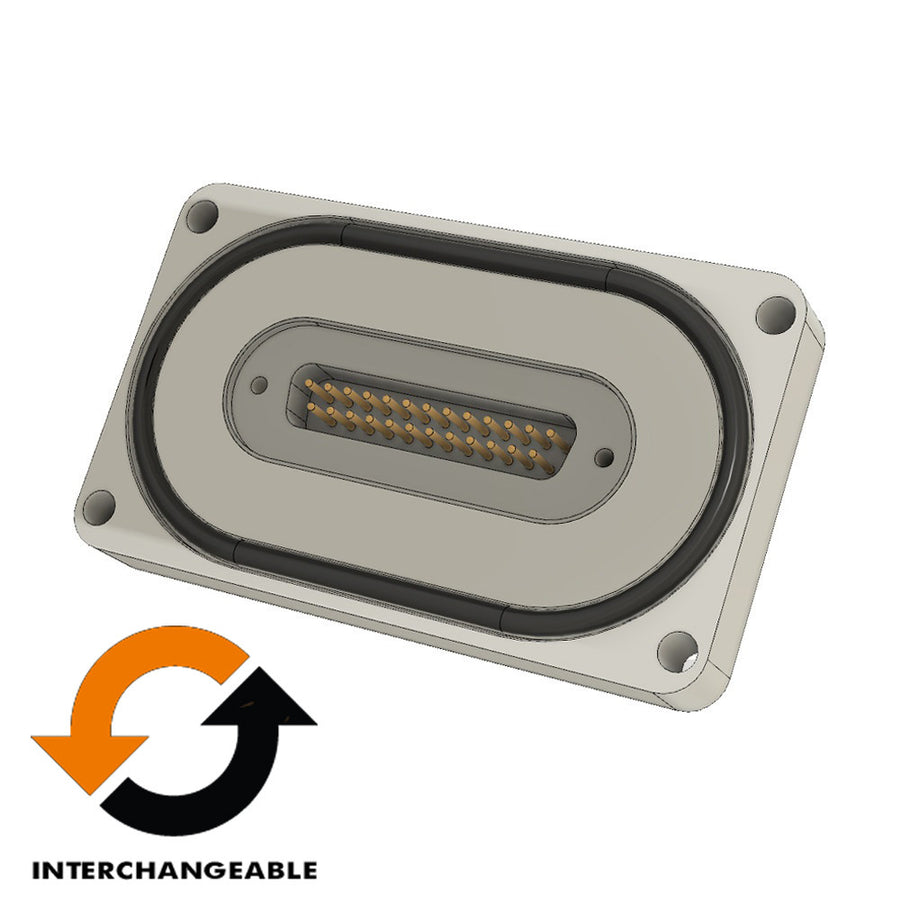 BASE PLATE 25 PIN SUB-D FEEDTHROUGH, O-RING SEALED (HIGH VACUUM ONLY)