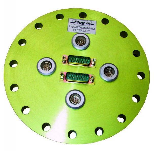 Flange ISO F DN 100 2 X DSub 15 4 X Circular Hirose Nano Vacuum flange-iso-f-dn-100-2-x-dsub-15-4-x-circular-hirose-nano-vacuum