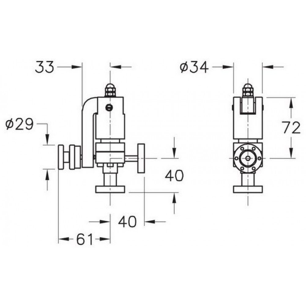 Leak Valve Manual 2 x Rotatable DN16CF