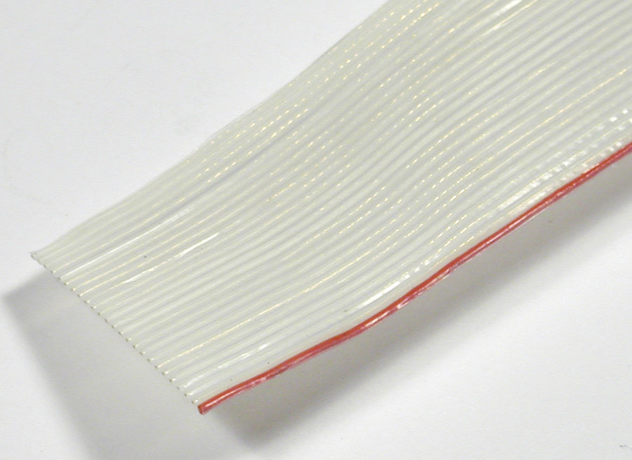 PTFE RIBBON CABLE FOR UHV, SILVER PLATED COPPER CONDUCTOR, 25 WIRES, LENGTH 1m