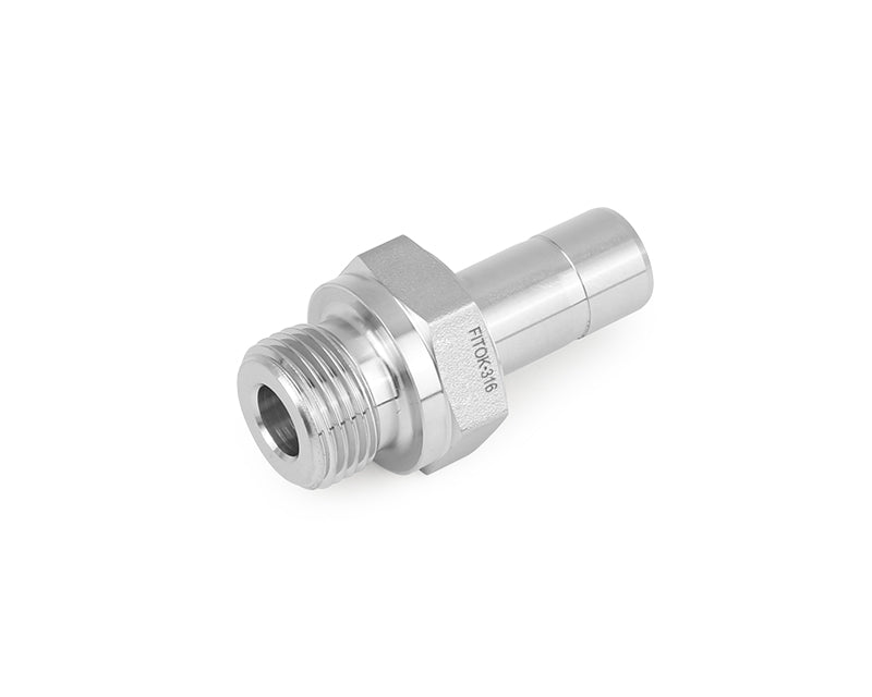 Male Adapter, 20mm O.D. × 3/4 Male ISO Parallel Thread(RP), 316 SS