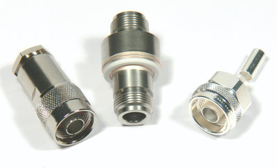 DN63CF 2x TYPE N FEEDTHROUGH, 50 Ohm, DOUBLE SIDED, FLOATING SHIELD, INCLUDING RG213 SOCKET
