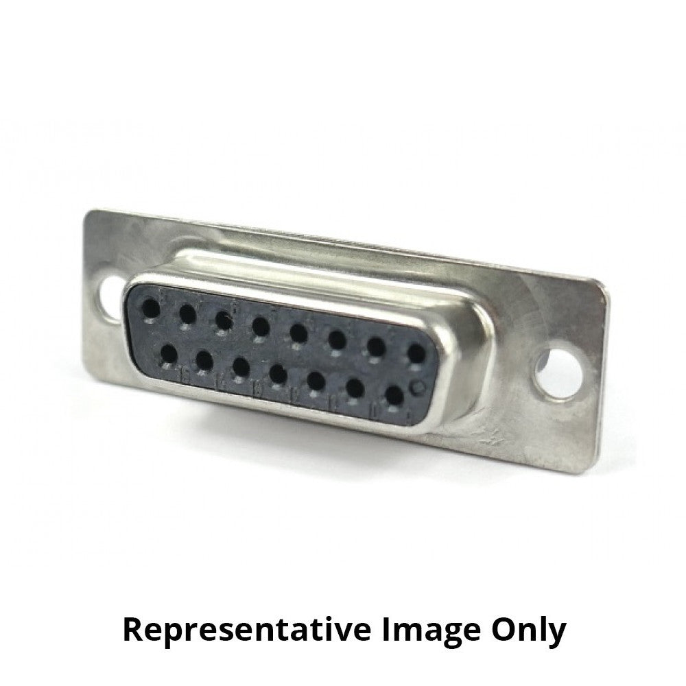 25 PIN FEMALE TYPE SUB-D SOCKET, HV VERSION, BLACK