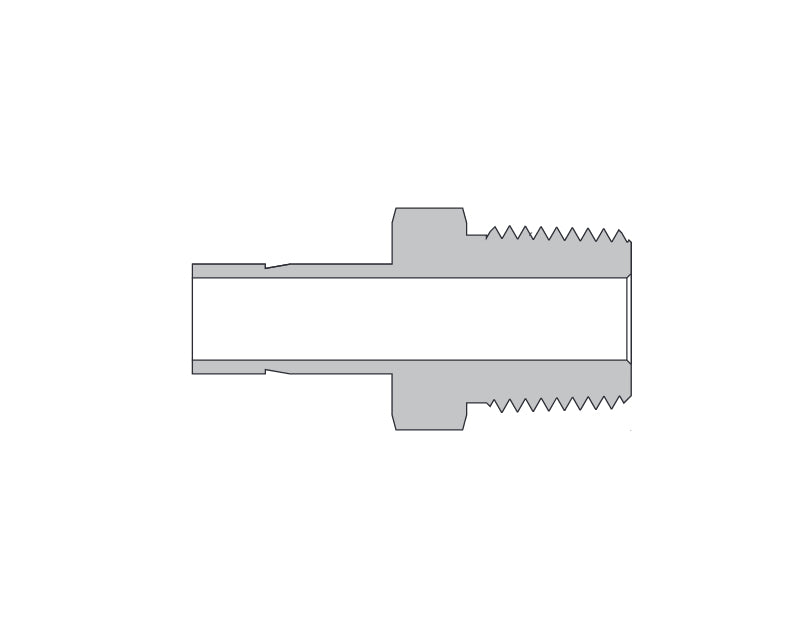 Male Adapter, 12mm O.D. × 3/8 Male Adapter ISO Tapered Thread(RT), Bra