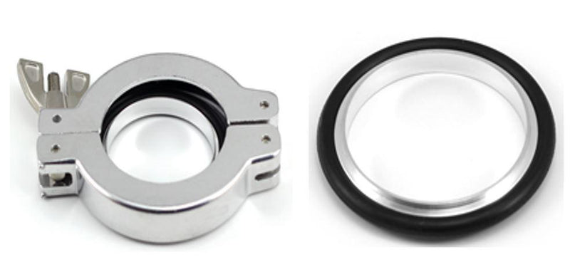 KF NW Aluminium Cast Swing Clamps with Al/NBR Centering Ring Package - Nano Vacuum