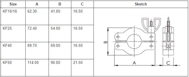 KF NW Aluminium Cast Swing Clamps with Al/NBR Centering Ring Package - Nano Vacuum