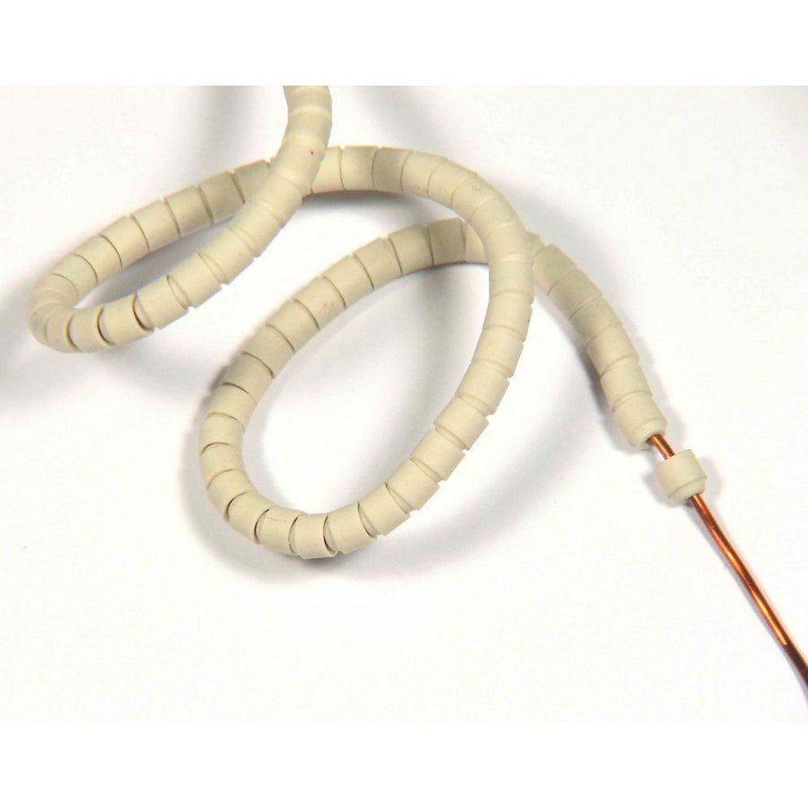 CERAMIC BEADS, ID 2.7mm, OD 6mm. PACK WIRE LENGTH 250mm