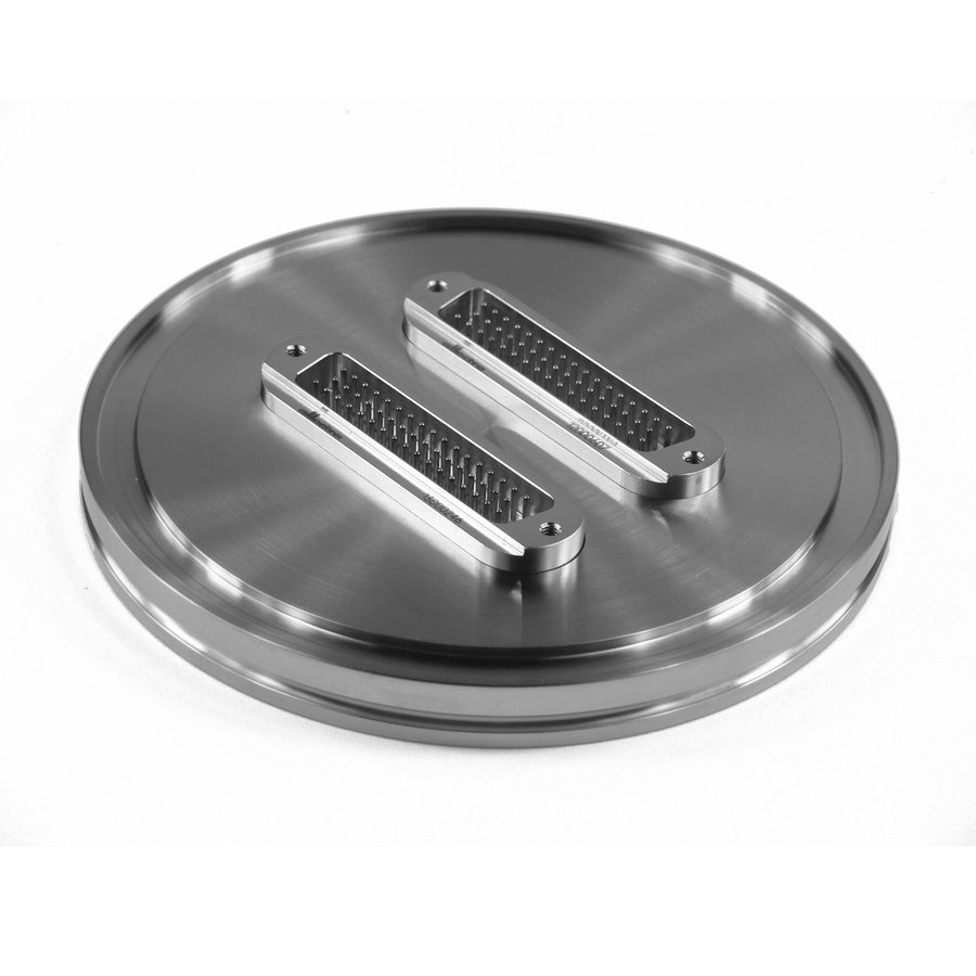 DN100ISO-K FLANGE, 2 x SUB-D 50-WAY FEEDTHROUGHS