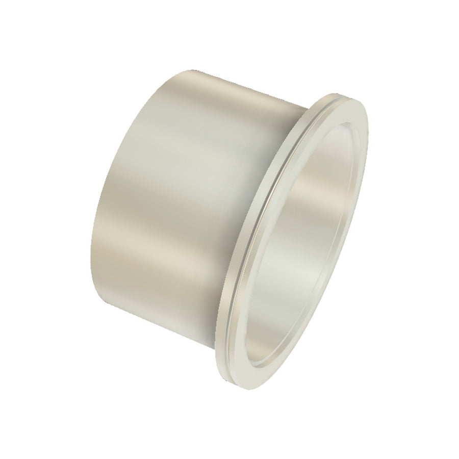 DN160 ISO-K Flange with Tube, Stainless Steel, 100mm long