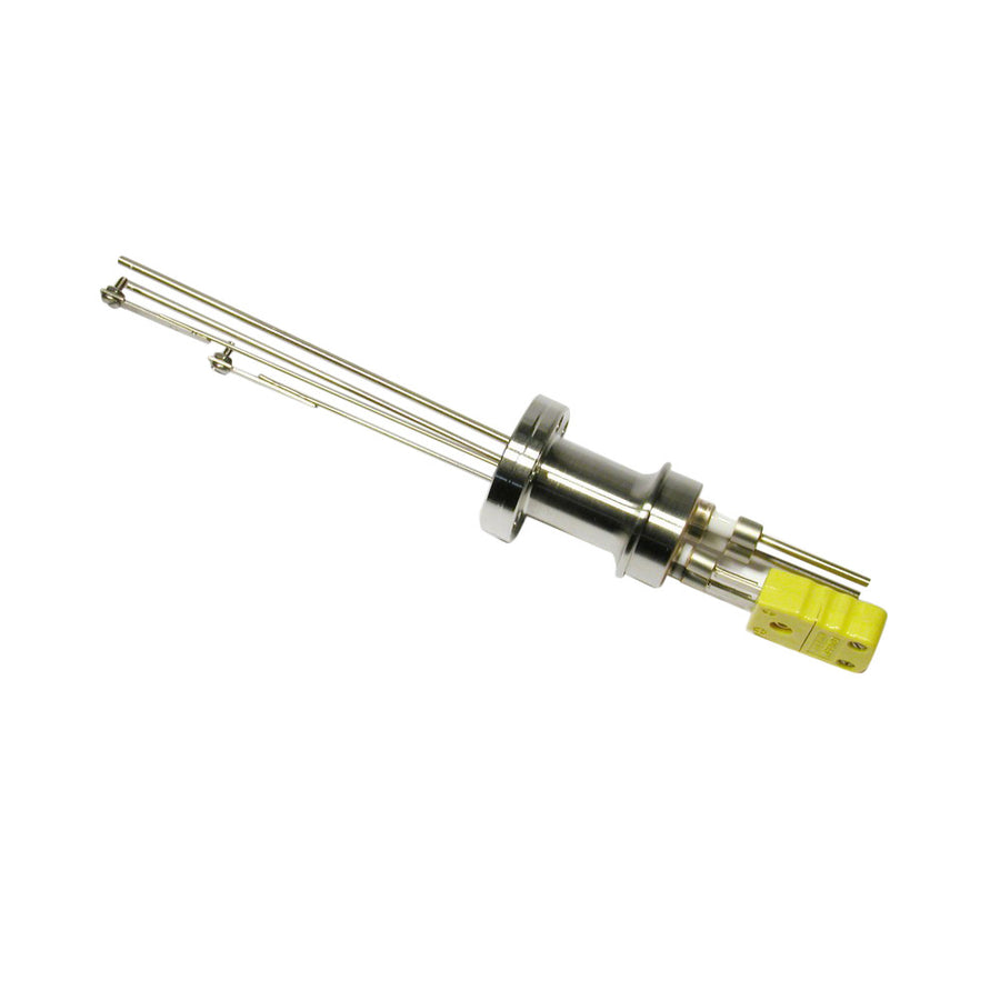 DN16CF COMBINATION FEEDTHROUGH, 2x Ni CONDUCTORS 15A, 1 T/C TYPE K, AIR SIDE CONNECTORS