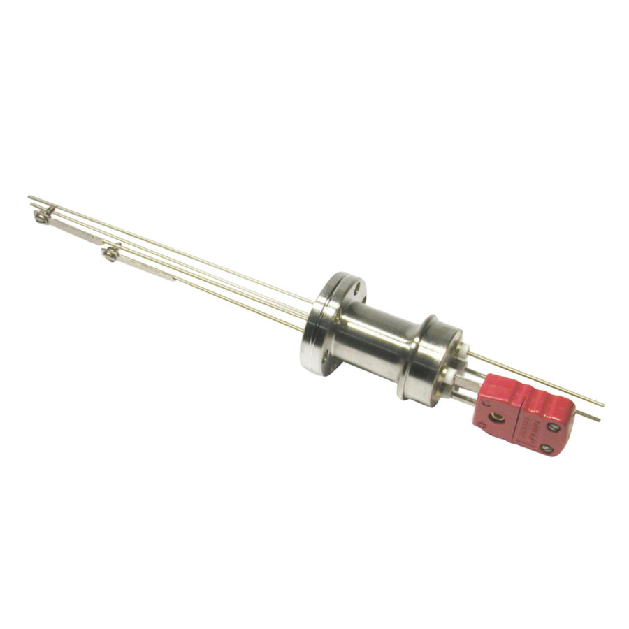DN16CF COMBINATION FEEDTHROUGH, 2x Ni CONDUCTORS 5A , 1 T/C PAIR TYPE C, AIR SIDE CONNECTORS