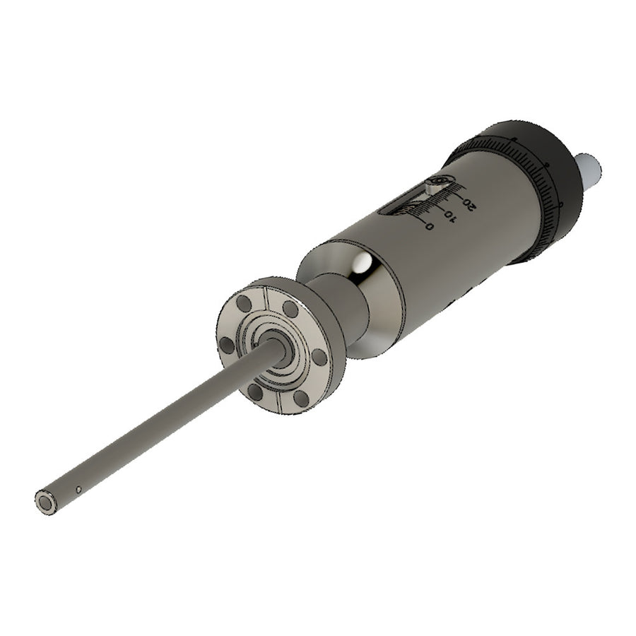 DN16CF MANUAL LINEAR DRIVE, 6mm SHAFT, 25mm TRAVEL