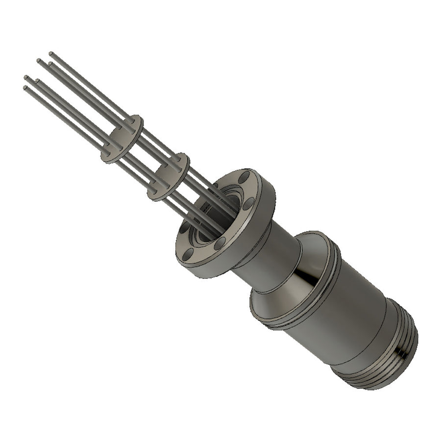 DN16CF MULTIPIN FEEDTHROUGH, 6 PINS, ALUMEL CONDUCTORS, 700V, AIR SIDE MS CONNECTOR