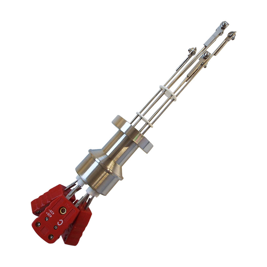 DN16CF THERMOCOUPLE FEEDTHROUGH, TYPE C, 3 PAIRS, AIR & VACUUM-SIDE CONNECTORS