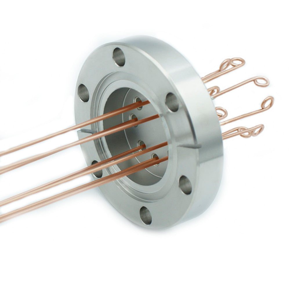 DN16CF THERMOCOUPLE FEEDTHROUGH, TYPE R, 2 PAIRS, AIR & VACUUM-SIDE CONNECTORS INC.