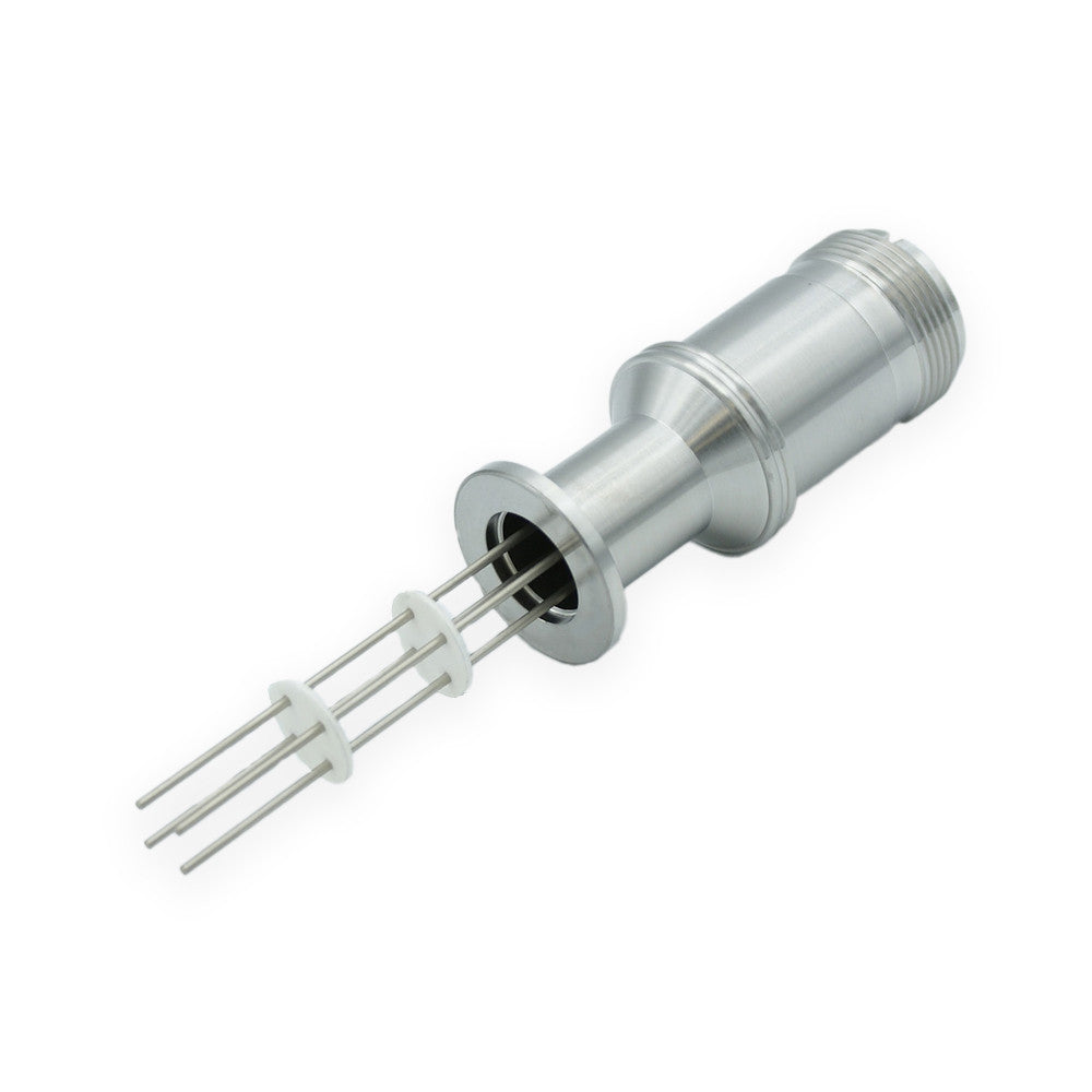 DN16KF MS STYLE THERMOCOUPLE FEEDTHROUGH, 2 PAIRS K THERMOCOUPLES, WITH AIR SIDE SOCKET