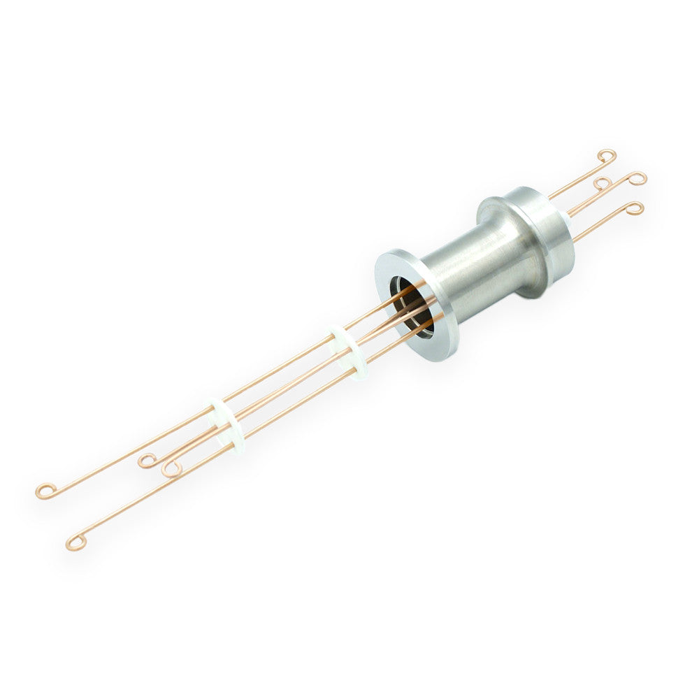 DN16KF THERMOCOUPLE FEEDTHROUGH, TYPE R, 2 PAIRS, AIR & VACUUM-SIDE CONNECTORS INCLUDED