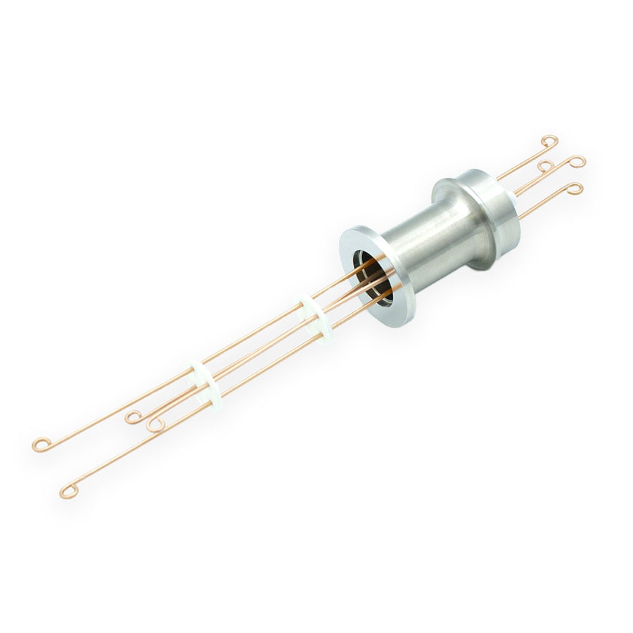 DN16KF THERMOCOUPLE FEEDTHROUGH, TYPE R, 2 PAIRS, AIR & VACUUM-SIDE CONNECTORS INCLUDED