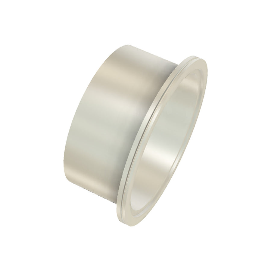 DN200 ISO-K Flange with Tube, Stainless Steel, 100mm long