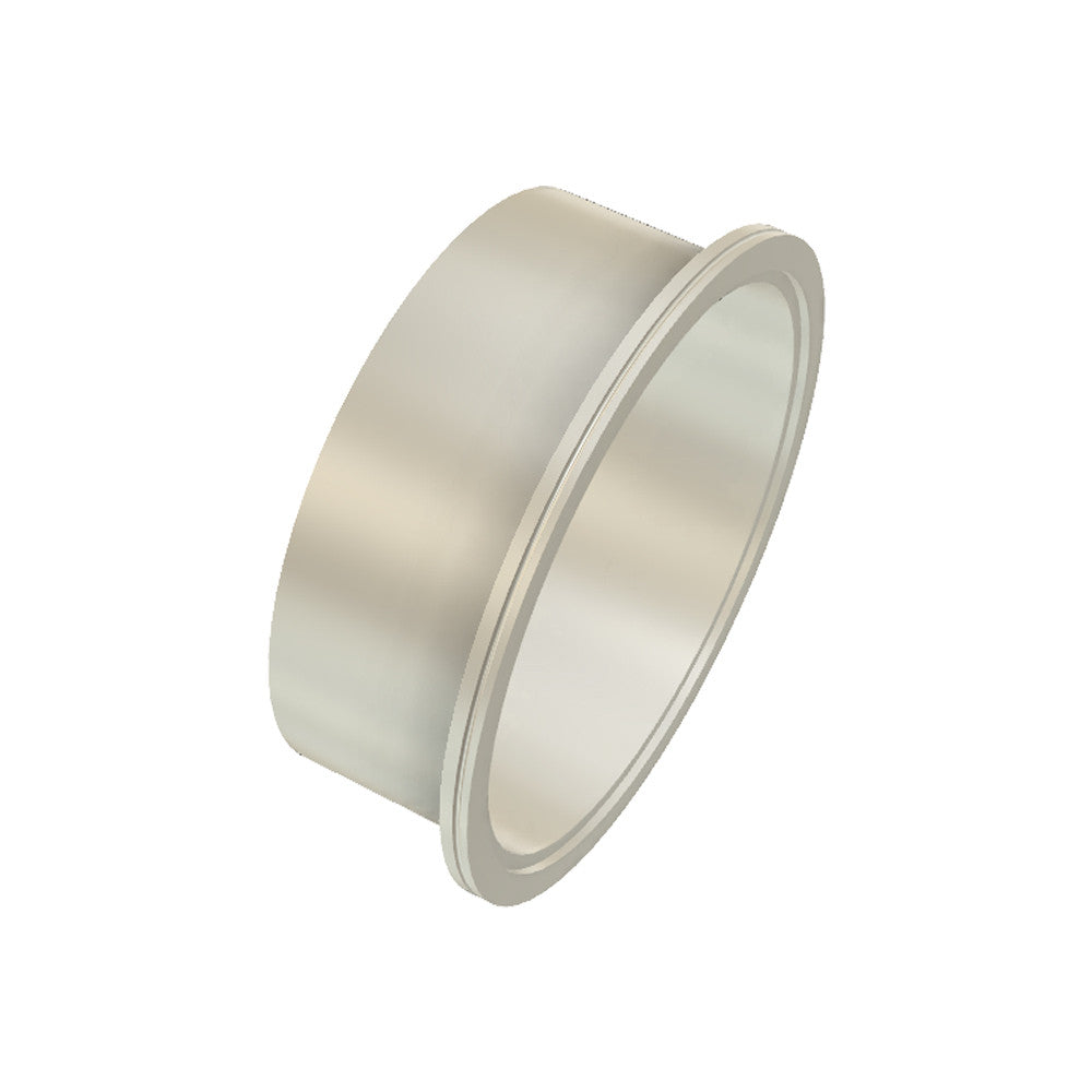 DN250 ISO-K Flange with Tube, Stainless Steel, 100mm long