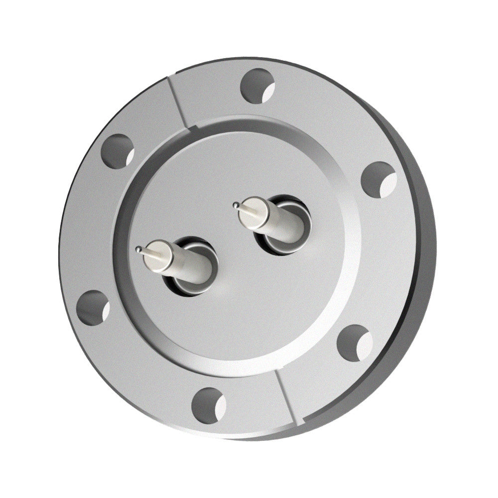 DN40CF 2X SHV 10KV COAXIAL FEEDTHROUGHS, EXPOSED TYPE, AIR SIDE CONNECTORS