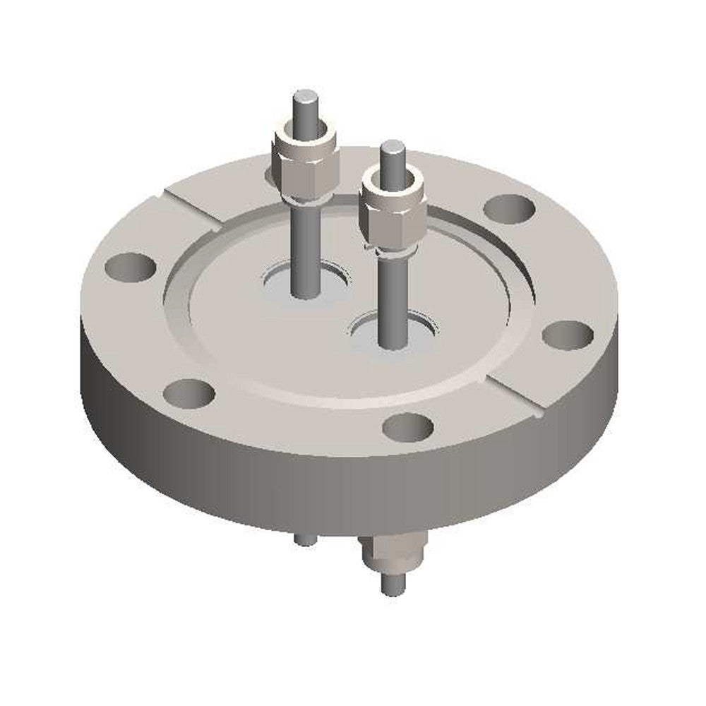 DN40CF 2x ALL METAL UHV FEEDTHROUGHS INCLUDES 600µ UV MULTIMODE FIBRES