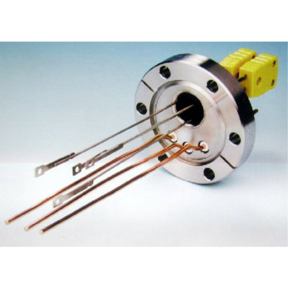DN40CF COMBINATION FEEDTHROUGH, 3x Cu CONDUCTORS 30A, 2x T/C TYPE K, AIR SIDE CONNECTORS