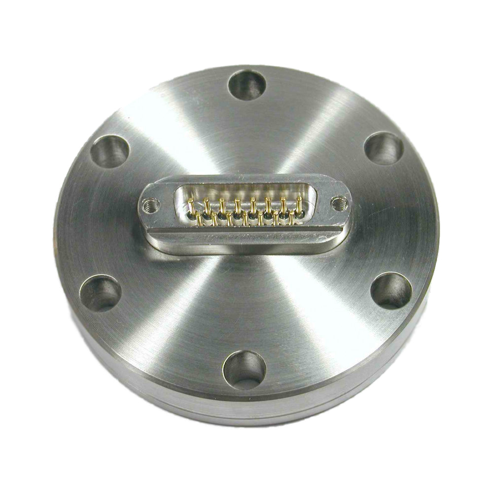 DN40CF FLANGE, SUB-D 15-WAY TITANIUM NON-MAGNETIC FEEDTHROUGH, UHV