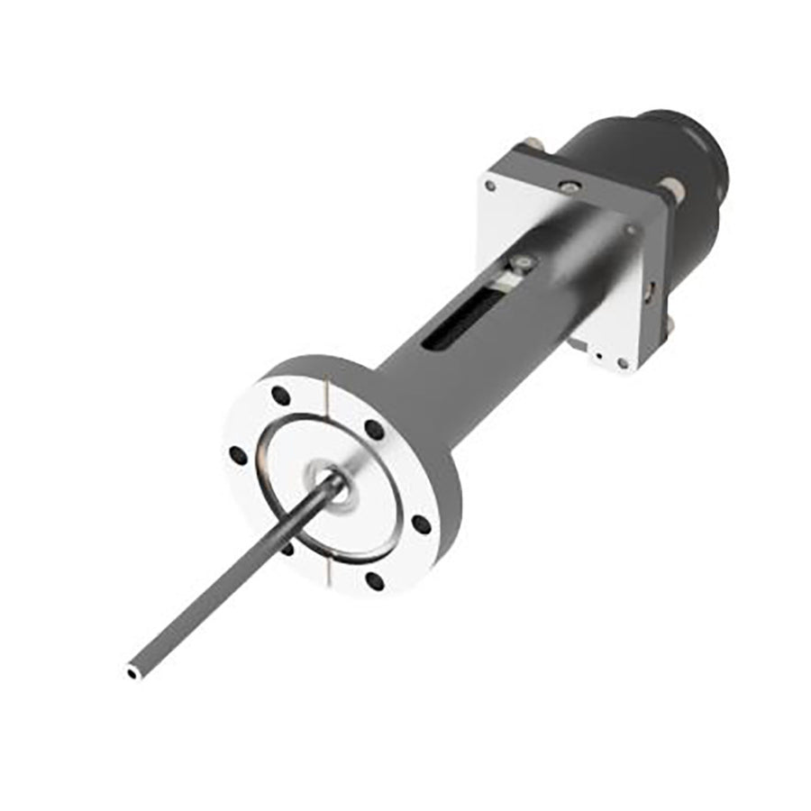 DN40CF LINEAR DRIVE WITH 50mm TRAVEL WITH STEPPER MOTOR. EDGE WELDED BELLOWS SEALED.