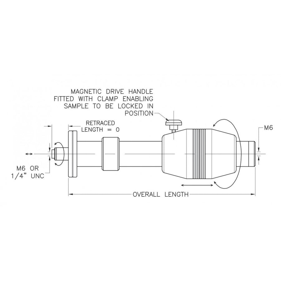 DN40CF MAGNETIC LINEAR AND ROTARY MOTION DRIVE, TRAVEL 914mm