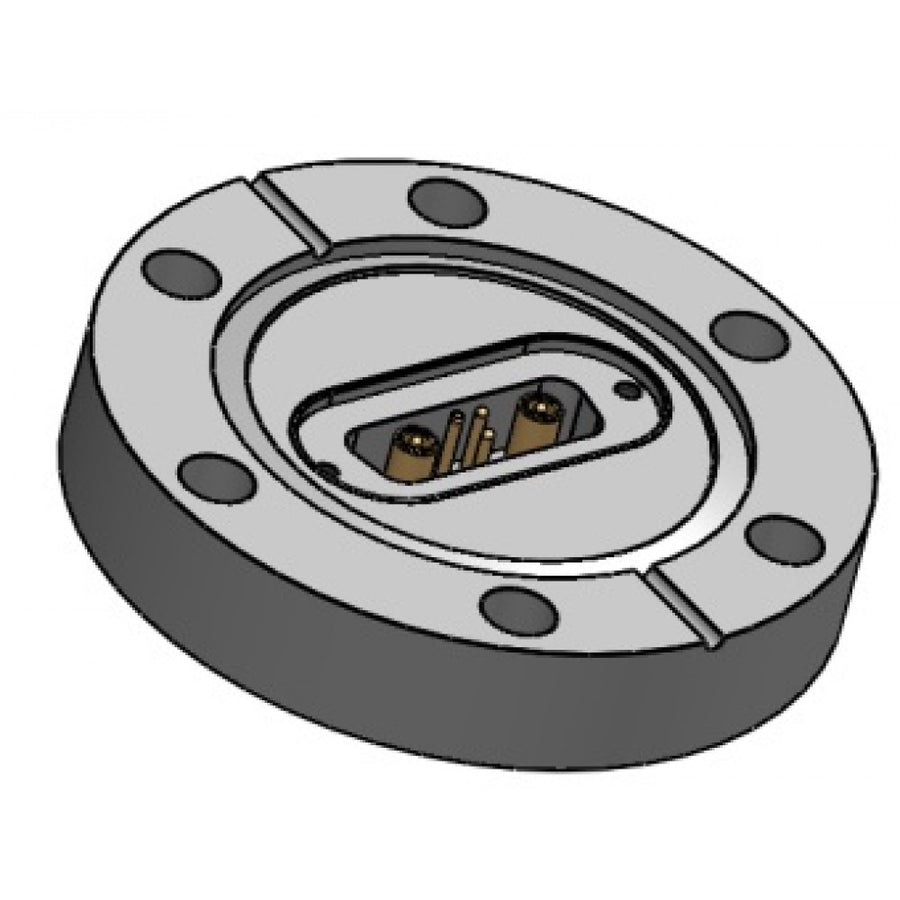 DN40CF MIXED PIN SUB-D, 2 x COAXIAL PINS AND 3 x STANDARD SIGNAL PINS