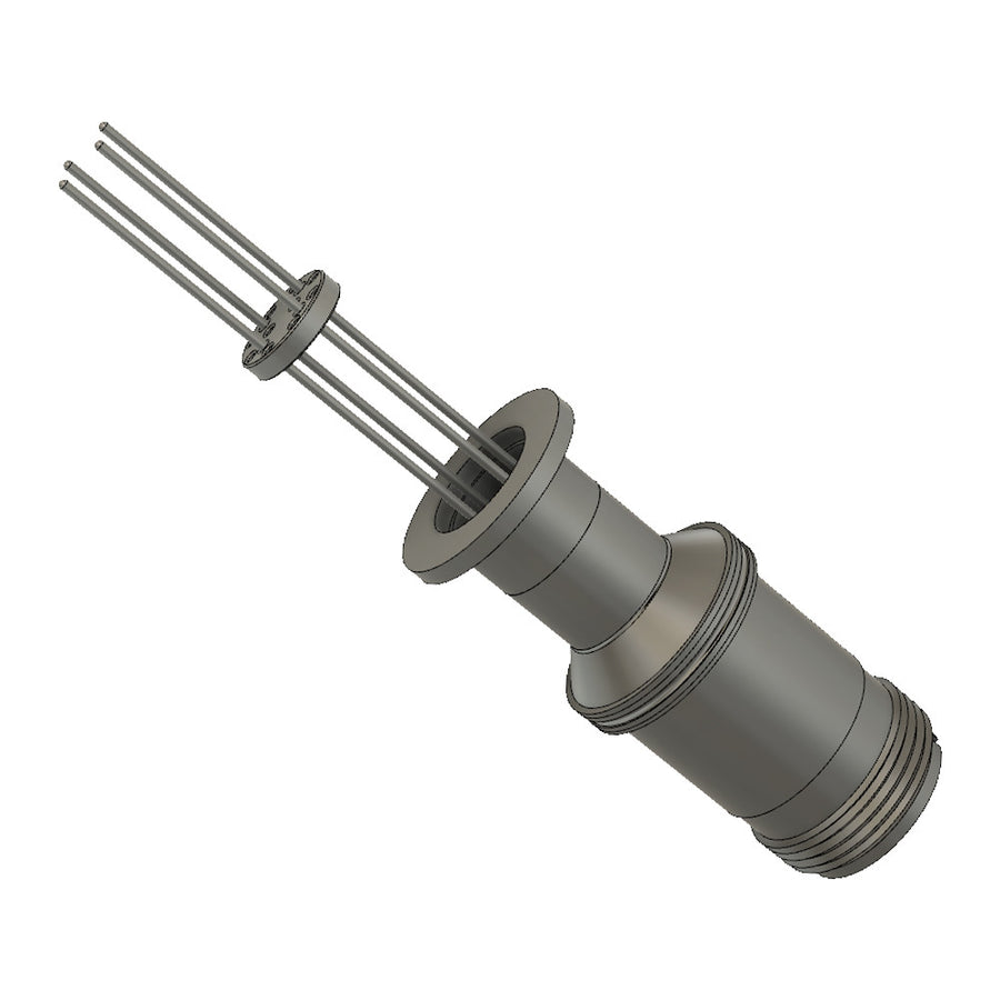 DN40CF MS STYLE THERMOCOUPLE FEEDTHROUGH, 5 PAIRS K THERMOCOUPLES, WITH AIR SIDE SOCKET