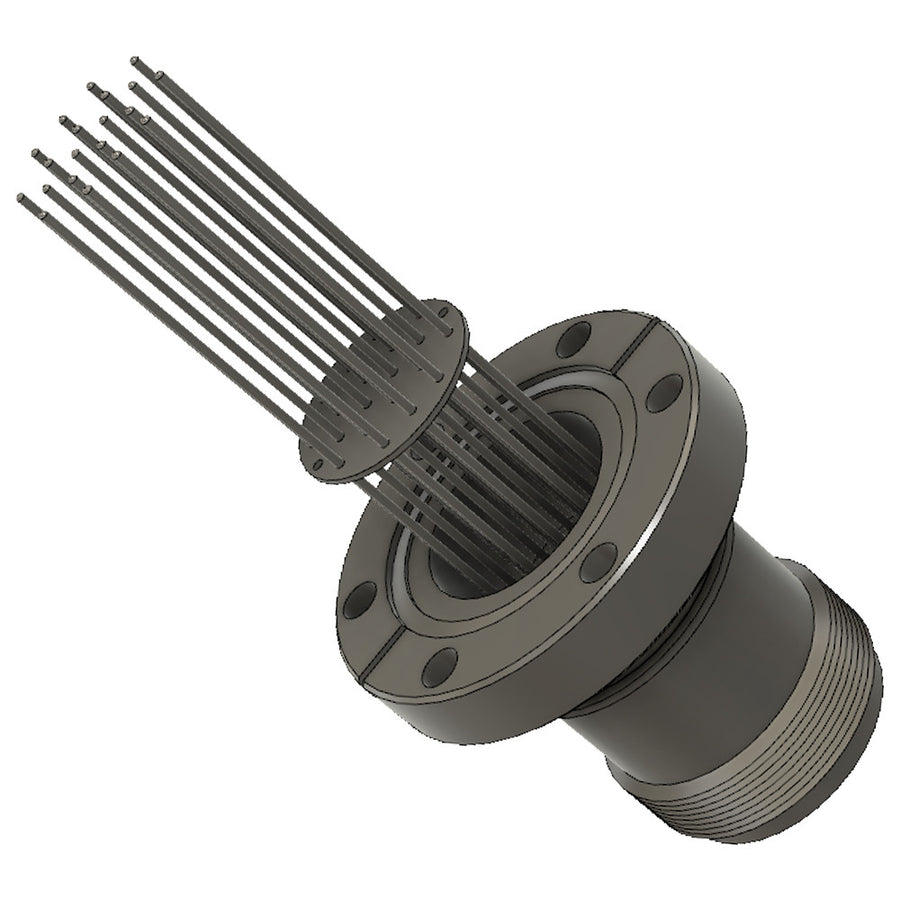 DN40CF MULTIPIN FEEDTHROUGH, 20 PINS, 700V, 10A, AIR SIDE MS CONNECTOR