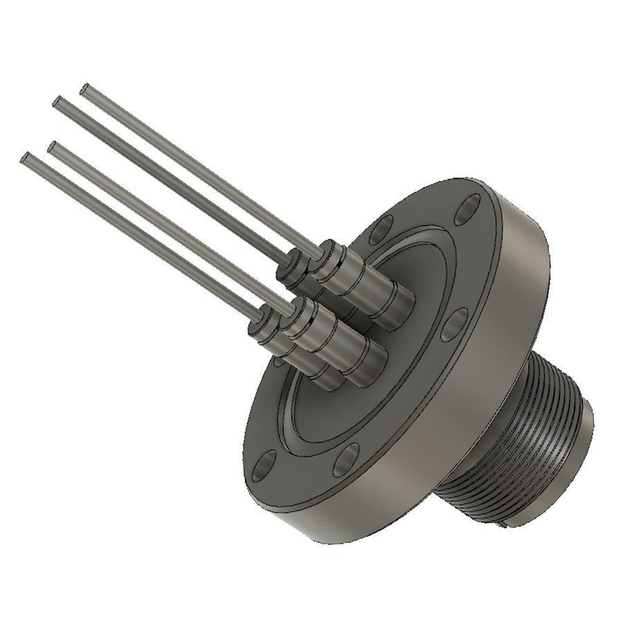DN40CF MULTIPIN FEEDTHROUGH, 4 PINS, Cu CONDUCTORS, 700V, AIR SIDE MS CONNECTOR