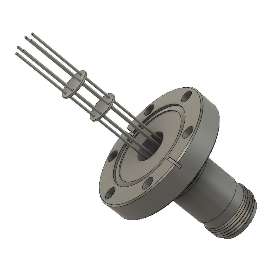 DN40CF MULTIPIN FEEDTHROUGH, 6 PINS, ALUMEL CONDUCTORS, 700V, AIR SIDE MS CONNECTOR