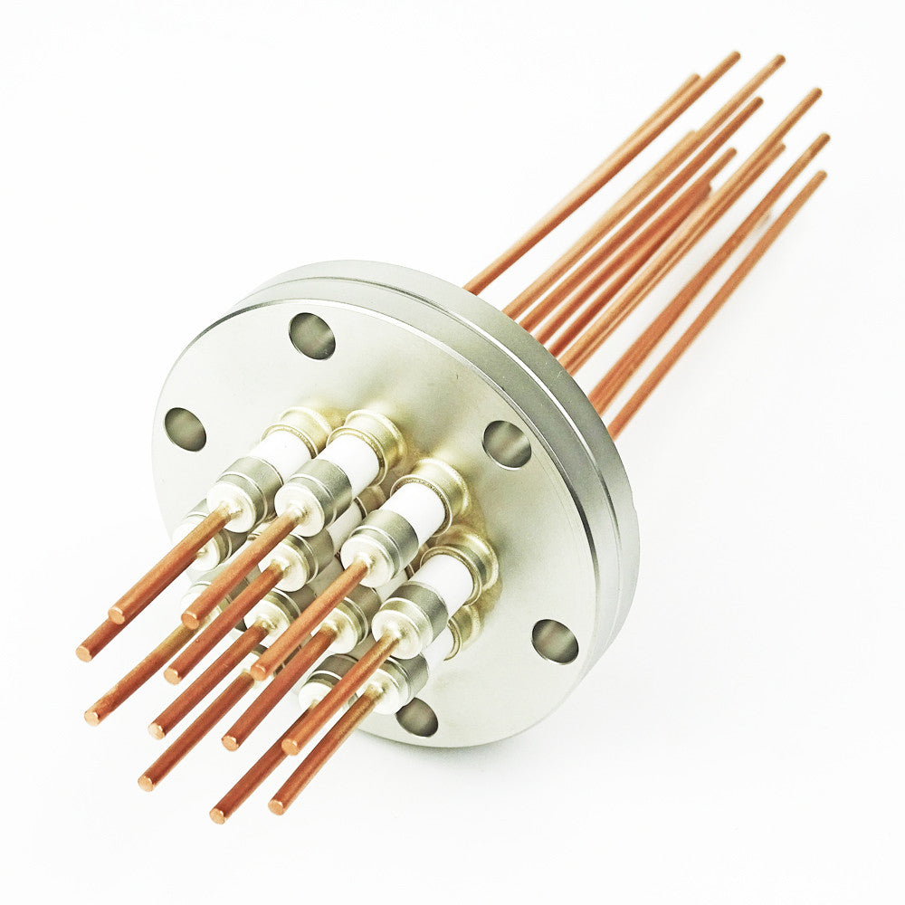 DN40CF POWER FEEDTHROUGH, 12x COPPER CONDUCTORS, 5KV, 50A