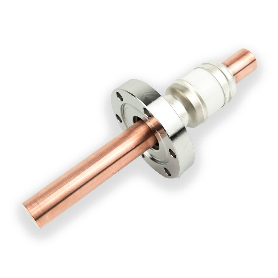 DN40CF POWER FEEDTHROUGH, COPPER CONDUCTOR, 1 PIN, 8KV DC, 800A, PIN ⌀ 19.05mm