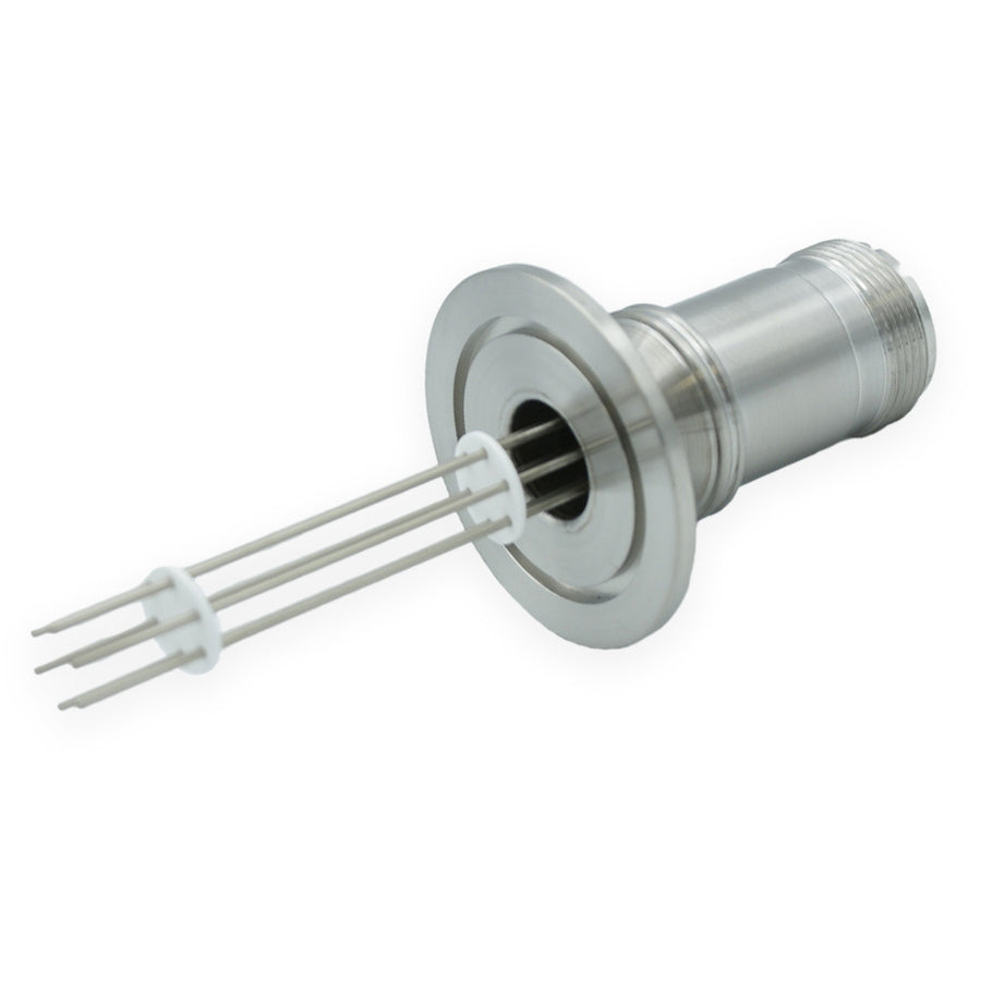 DN40KF MS STYLE THERMOCOUPLE FEEDTHROUGH, 3 PAIRS K THERMOCOUPLES, WITH AIR SIDE SOCKET