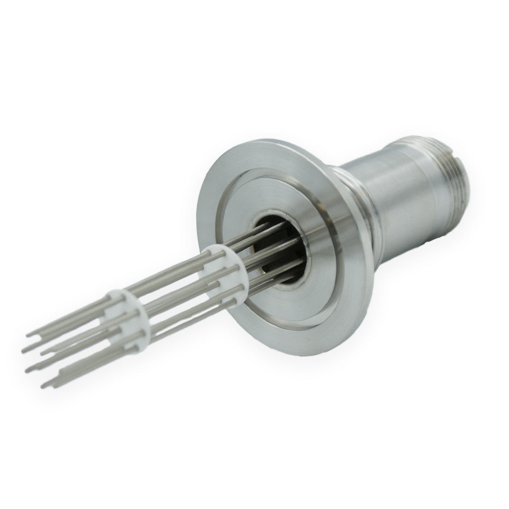 DN40KF MS STYLE THERMOCOUPLE FEEDTHROUGH, 5 PAIRS K THERMOCOUPLES, WITH AIR SIDE SOCKET