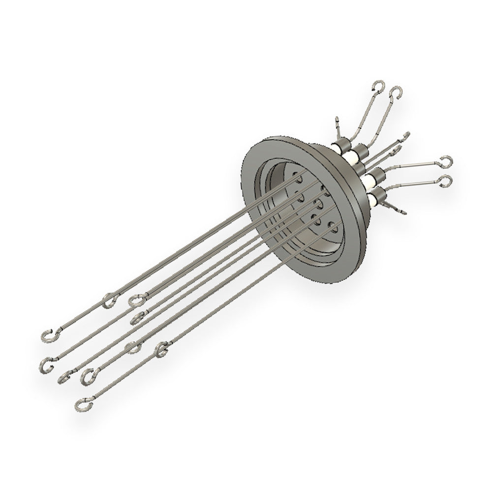 DN40KF THERMOCOUPLE FEEDTHROUGH, TYPE N, 5 PAIRS, AIR & VACUUM-SIDE CONNECTORS