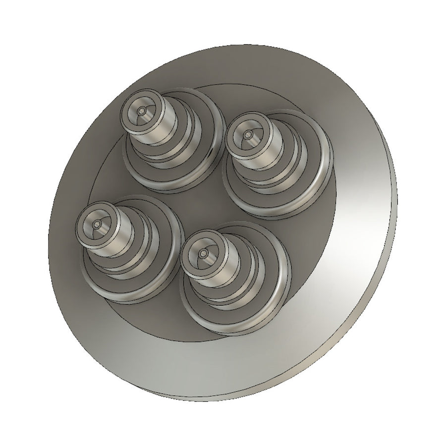 DN40KF WITH 4 x SMA FEEDTHROUGHS, DOUBLE SIDED, GROUNDED SHIELD, 50 OHM