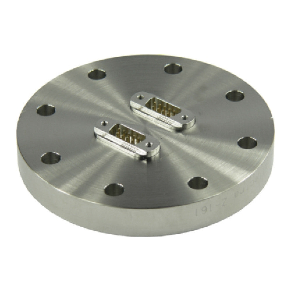 DN63CF FLANGE, 2 x SUB-D 9-WAY FEEDTHROUGHS, UHV