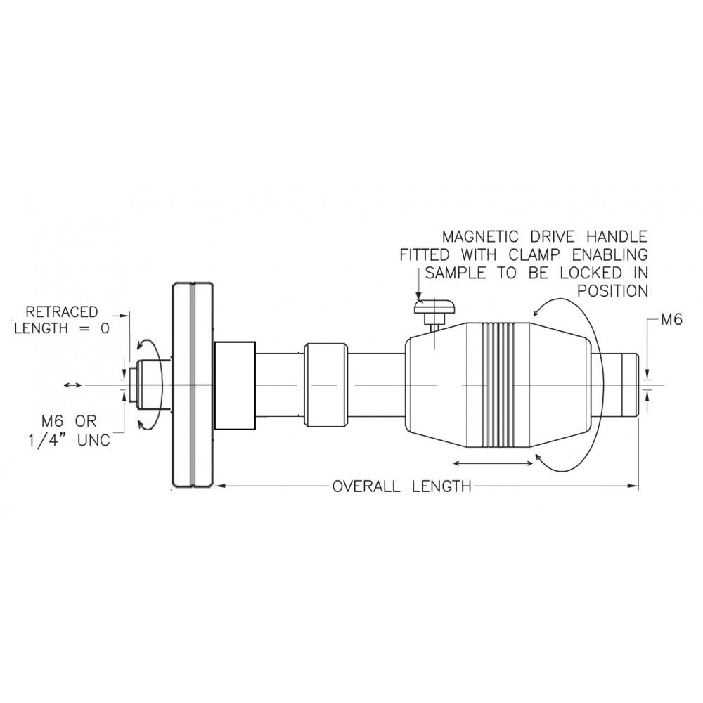 DN63CF MAGNETIC LINEAR AND ROTARY MOTION DRIVE, TRAVEL 610mm