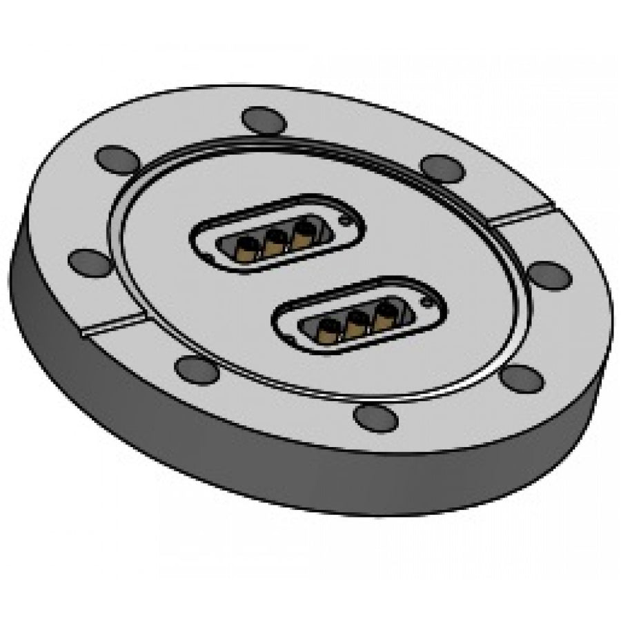 DN63CF WITH SUB-D FEEDTHROUGH WITH 6 x COAXIAL PINS, FLOATING SHIELD
