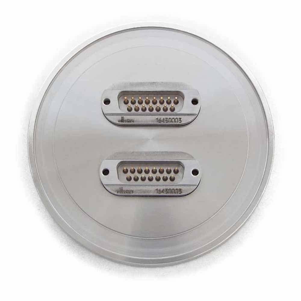 DN63ISO-K FLANGE, 2 x SUB D 15-WAY FEEDTHROUGHS