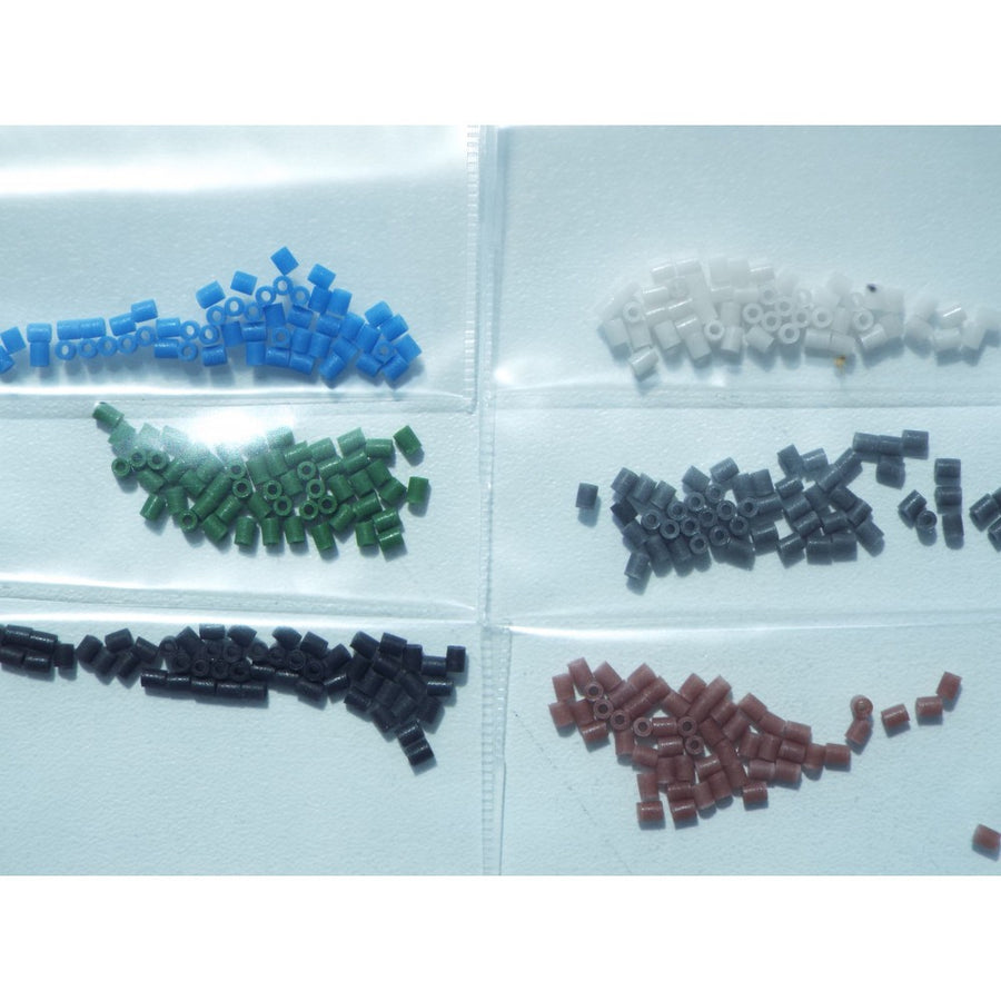 GLASS MARKER BEADS FOR COLOUR CODING, UHV, ID 1mm OD 2mm, PACK OF 300