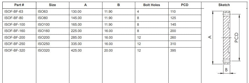 ISO-F Blank Flanges (ISO80)