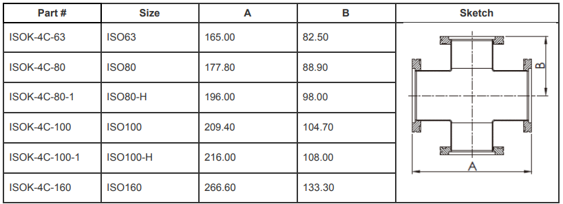 ISO-K 4-Way Crosses (ISO100)