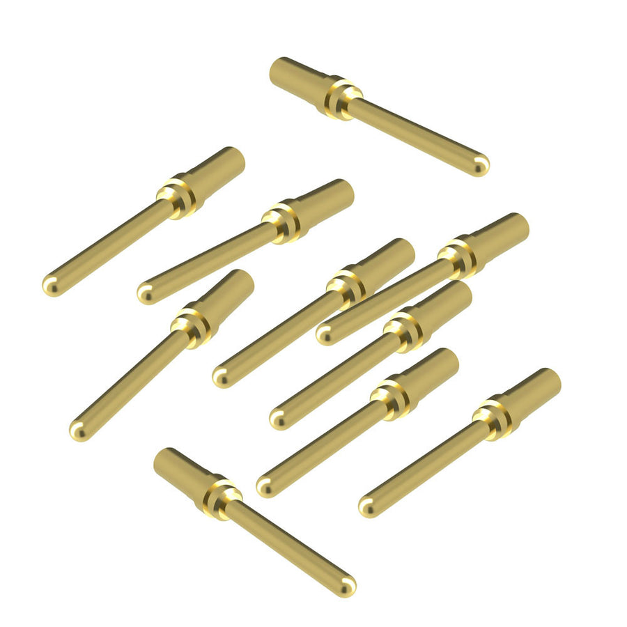 MALE CRIMP PIN FOR SUB-D SOCKETS, HV & UHV TYPES, NON MAGNETIC VERSION, PACK OF 10